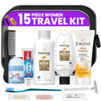 15 Piece Set Travel Toiletry Kit For Women – Features Pantene, Jergens, Secret And More