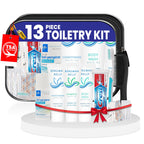 13 Piece Set Travel Toiletry Kit For Men And Women – Features Crest, Medline, Bergman And Kelly And More (Bulk Case)