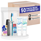 8 Piece Bulk Hygiene Kit – (25 Pack) Unisex Set Of Travel Size Toiletries
