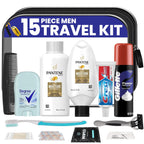 15 Piece Set Travel Toiletry Kit For Men – Features Pantene, Gillette, Degree And More