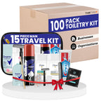 15 Piece Set Travel Toiletry Kit For Men – Features Dove, Gillette, Degree And More (Bulk Case)