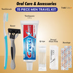 15 Piece Set Travel Toiletry Kit For Men – Features Dove, Gillette, Degree And More