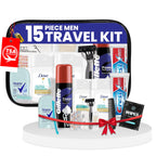 15 Piece Set Travel Toiletry Kit For Men – Features Dove, Gillette, Degree And More
