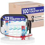 13 Piece Set Travel Toiletry Kit For Men And Women – Features Crest, Medline, Bergman And Kelly And More (Bulk Case)