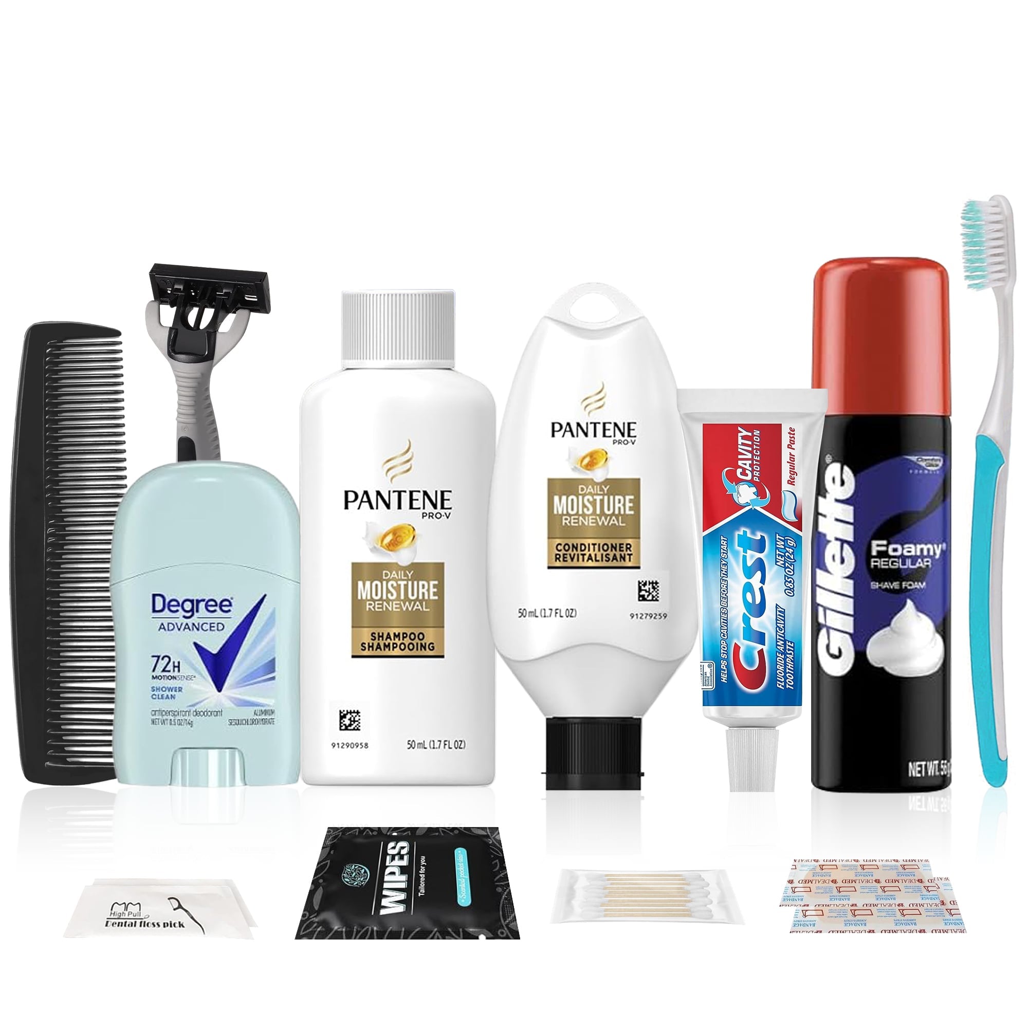 15 Piece Set Travel Toiletry Kit For Men – Features Pantene, Gillette, Degree And More